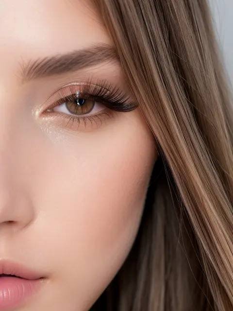 Beauty Model mit beeindruckender Volumenverlängerung, Wimpernverlängerungen in Bergneustadt, Gummersbach.